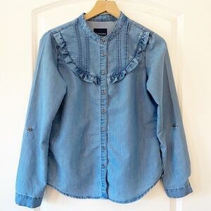 CAVALINI Western Style Denim Button Up Shirt